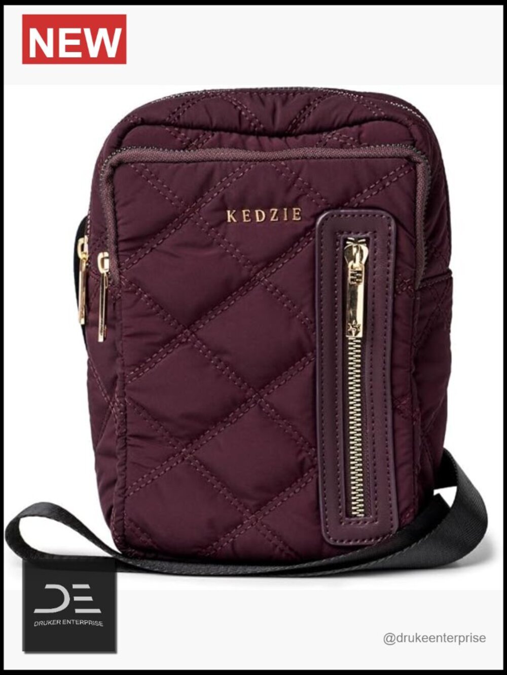 Quilted Puffer Crossbody Bag with Convertible Sling Straps